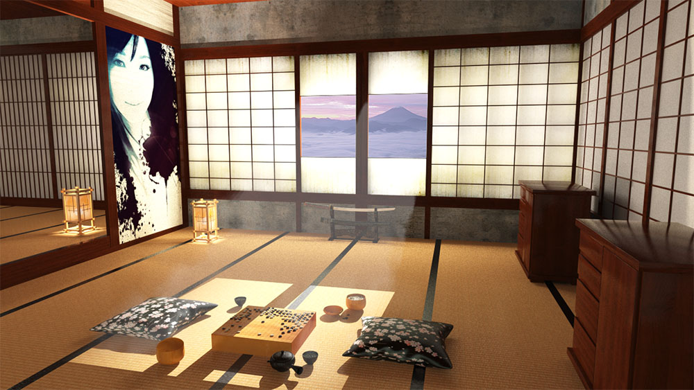 IGO in einem japanischen Raum